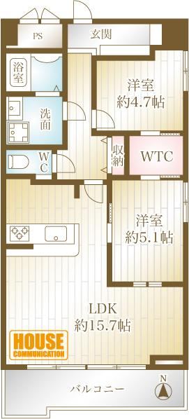 2LDK apartment in Tennoji Ward, Osaka - Photo 1