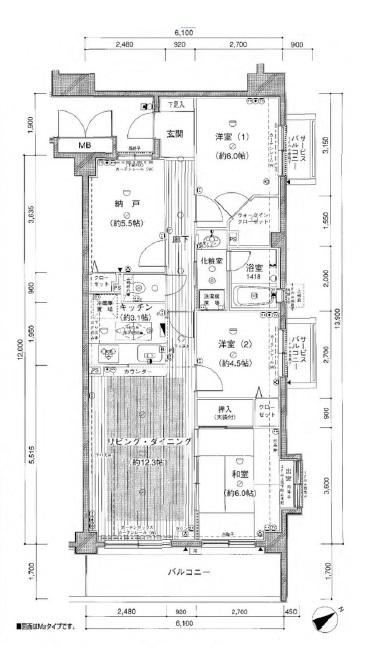 Bright 3LDK Apartment with Ample Storage - Photo 1