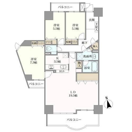 3LDK apartment in Showa Ward, Nagoya, Aichi - Photo 1