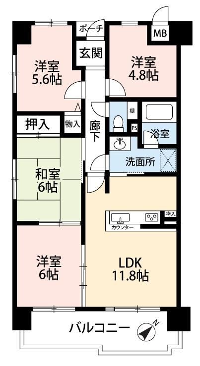 4LDK apartment in Nishi Ward, Kobe, Hyogo - Photo 1