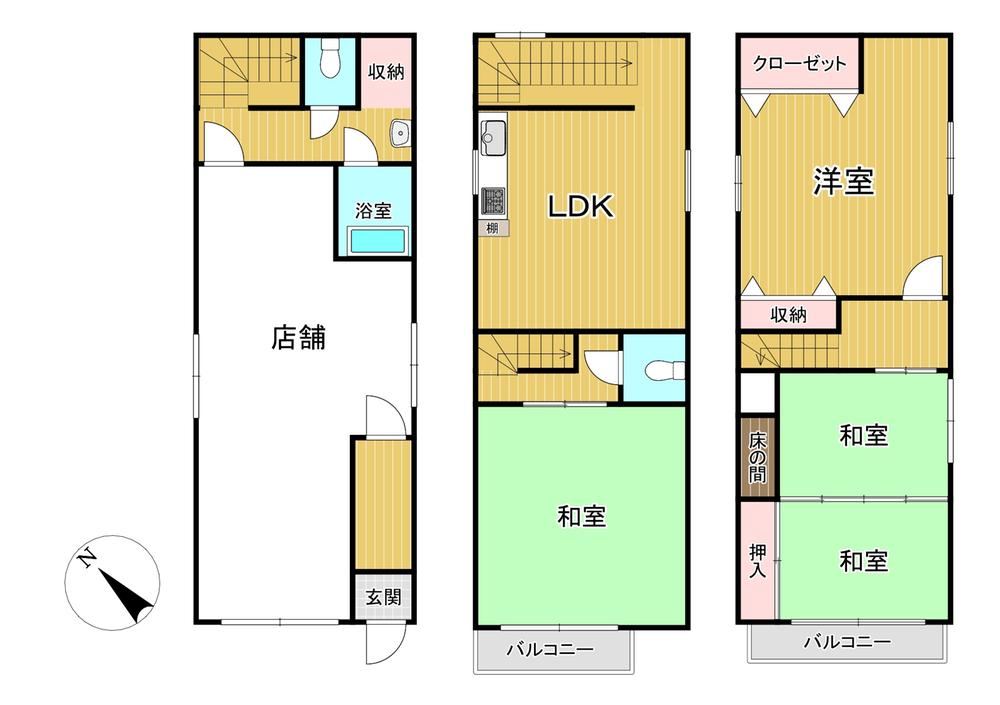 Commercially Zoned 4LDK House in Yuunagi, Osaka - Photo 1
