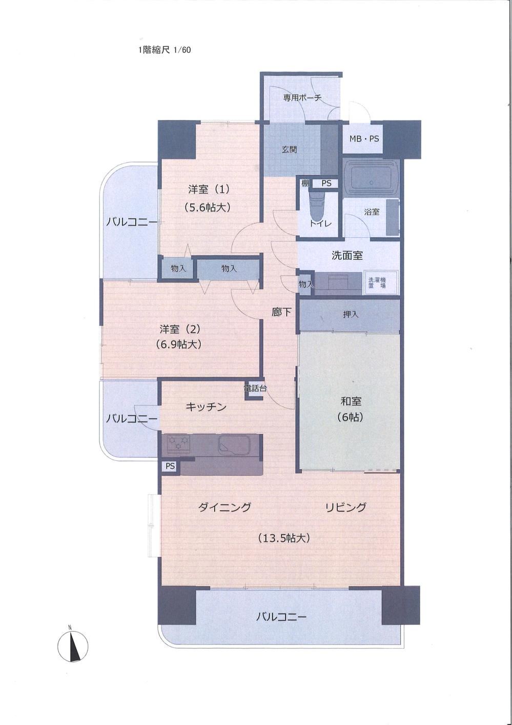 3LDK apartment in Takamatsu, Kagawa - Photo 1