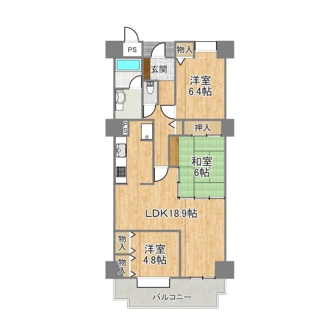3LDK apartment in Chuo Ward, Hamamatsu, Shizuoka - Photo 1