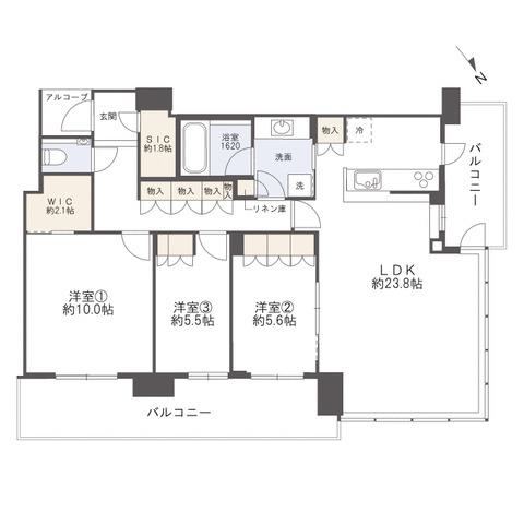 3LDK apartment in Kita Ward, Osaka - Photo 1