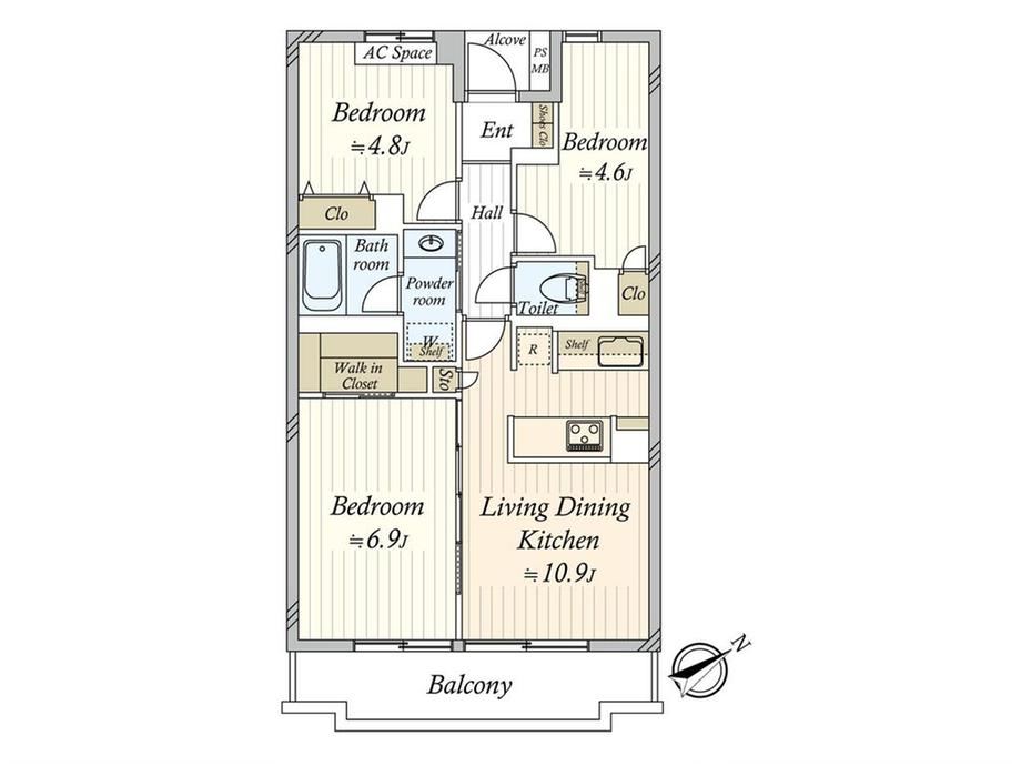 Renovated 3LDK Apartment in Hon-Ogubo, Narashino - Photo 1