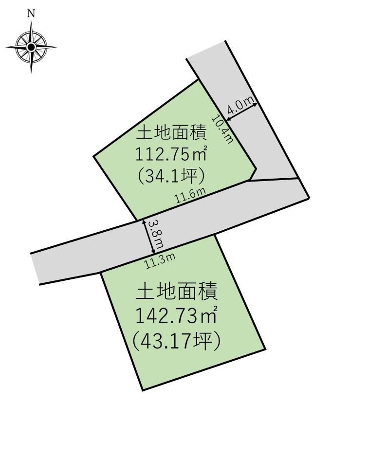 Corner Lot in Nishiyama for 4.6 Million Yen - Photo 1