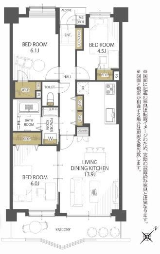3LDK apartment in Nishi Ward, Niigata - Photo 1