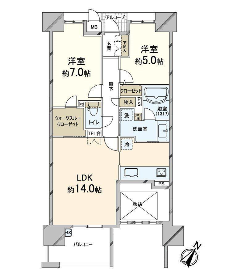 2LDK apartment in Takatsuki, Osaka - Photo 1