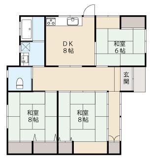 3DK house in Kamo