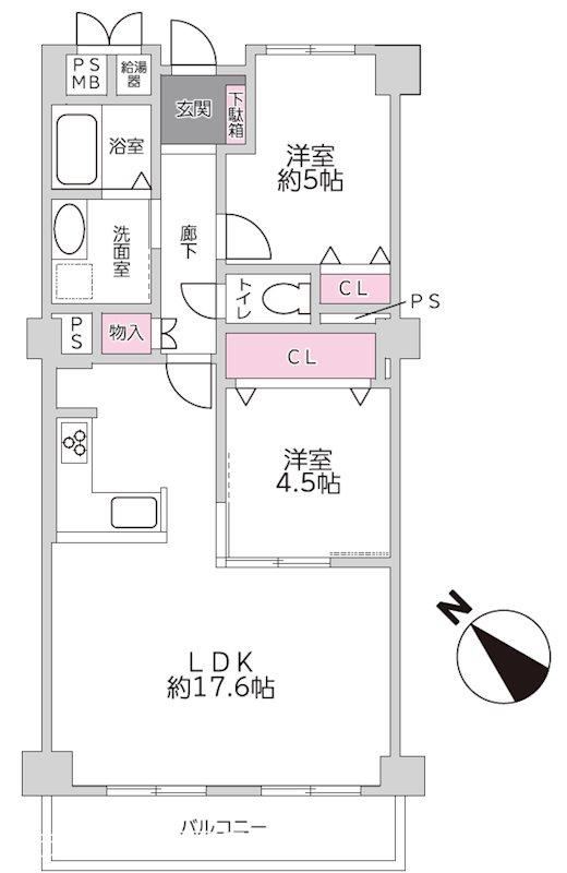 2LDK apartment in Nishinomiya, Hyogo - Photo 1