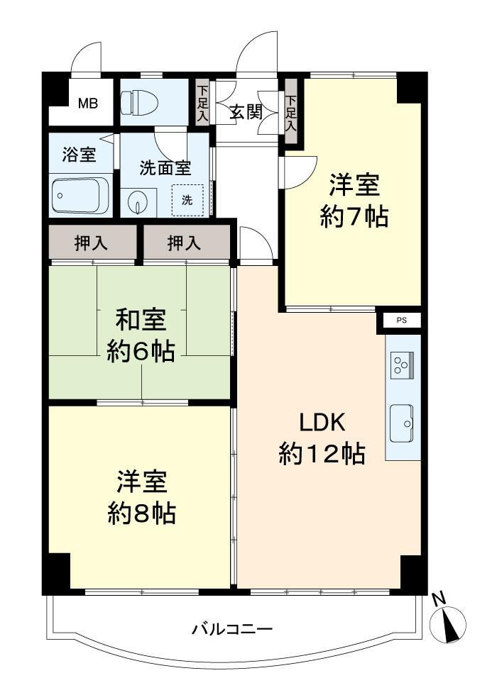 Bright 3LDK Apartment in Matsuki - Photo 1