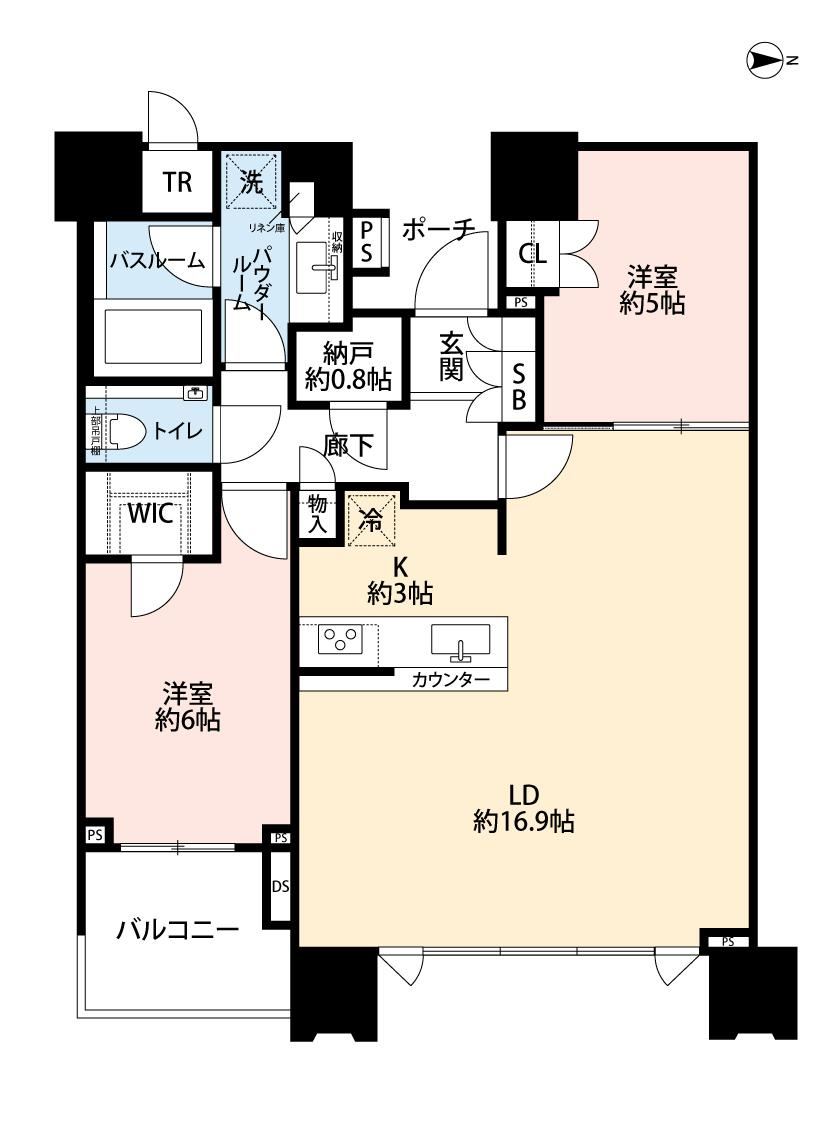 2LDK+S apartment in Chuo Ward, Tokyo - Photo 1