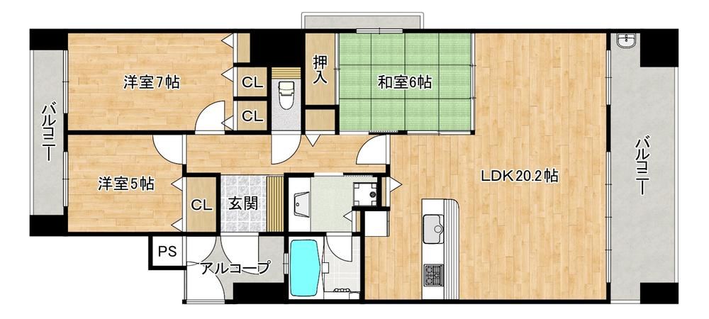3LDK apartment in Suita, Osaka - Photo 1