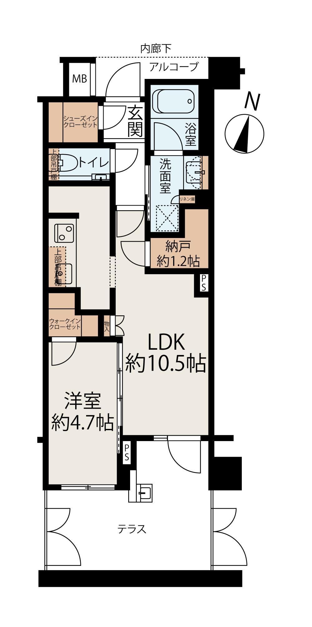 1LDK Apartment with Walk-in Closet and Shoe Closet - Photo 1