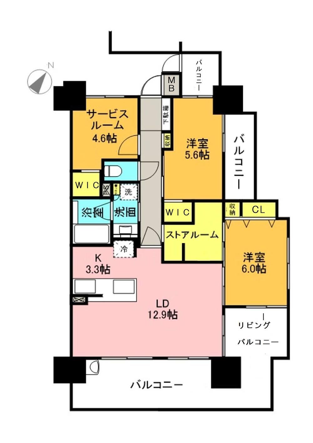 2LDK+S apartment in Nishi Ward, Hiroshima - Photo 1