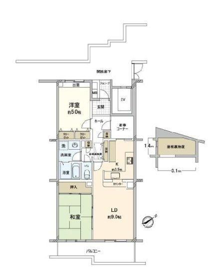 Top Floor 2LDK+S Apartment in Niiza - Photo 1