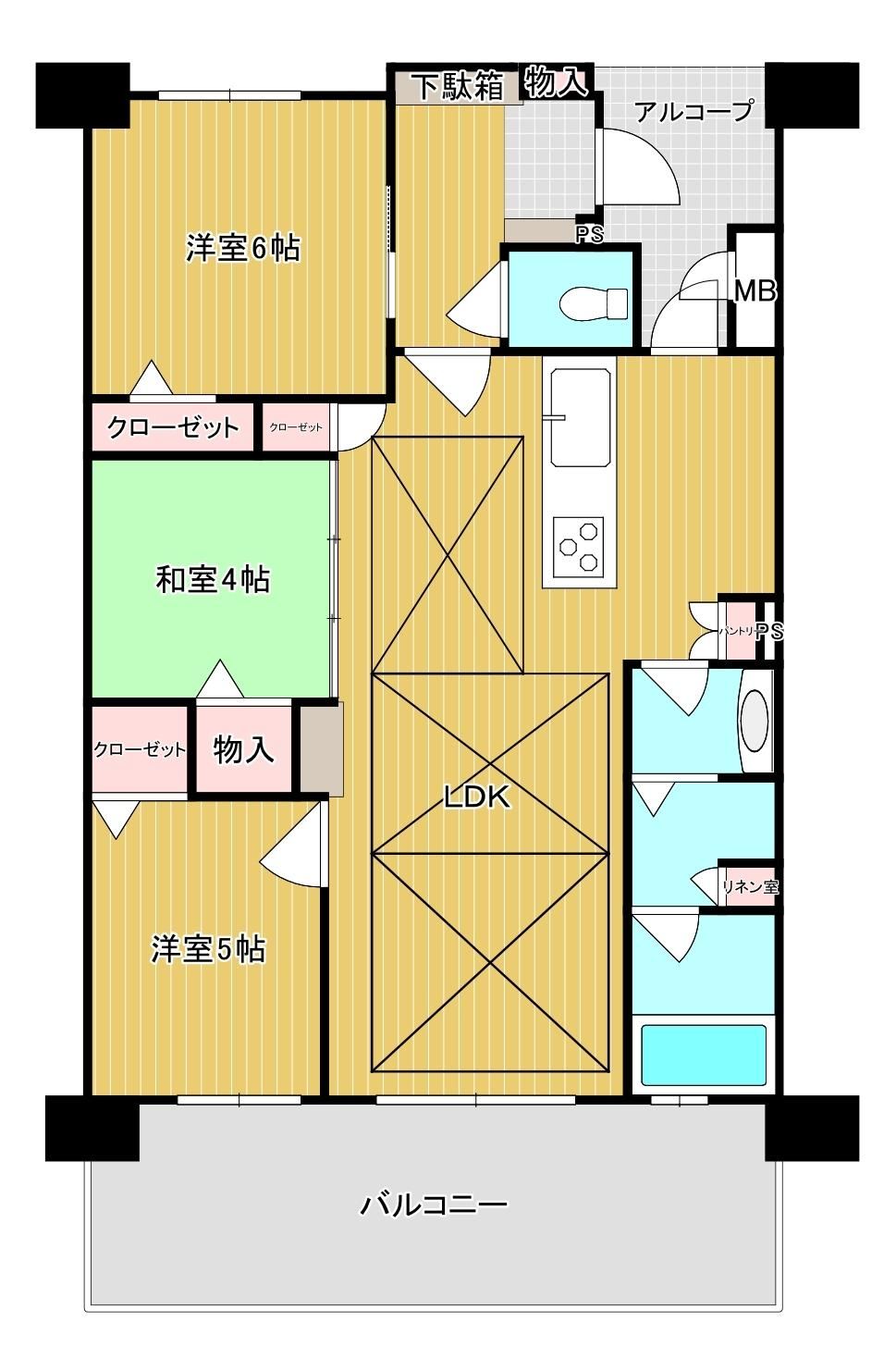 3LDK apartment in Kokurakita Ward, Kitakyushu, Fukuoka - Photo 1