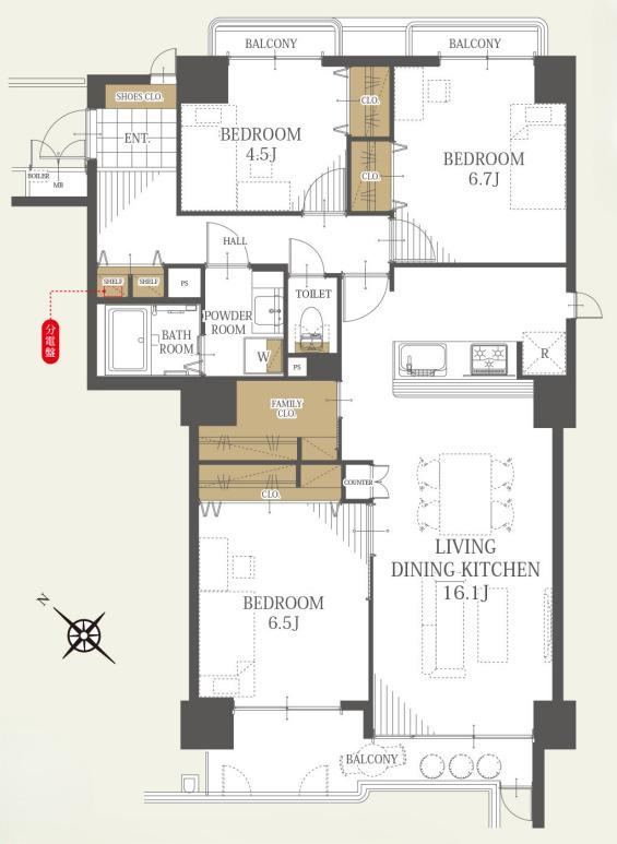 Stylish 3LDK Apartment in Miyoshi Town - Photo 1