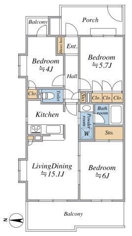 3LDK Apartment in Nozaki, Mitaka - Photo 1