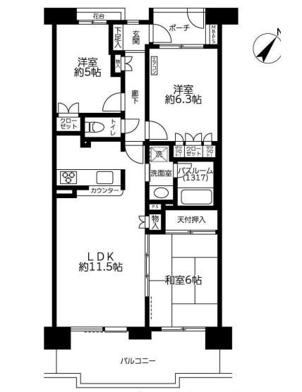 Affordable 3LDK Apartment with Good Sunlight - Photo 1