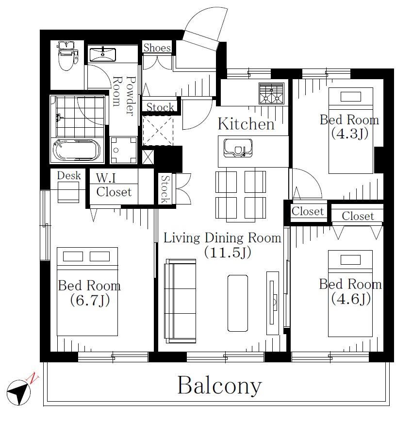 Renovated 3LDK Apartment in Sugamo - Photo 1
