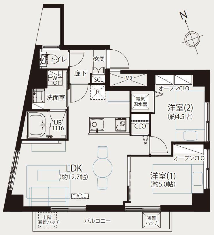 Sunny 2LDK Corner Apartment in Kiba - Photo 1