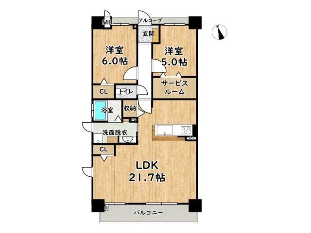 2LDK+S apartment in Himeji, Hyogo - Photo 1