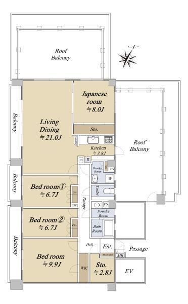 Spacious 4LDK Apartment in Minamidai - Photo 1
