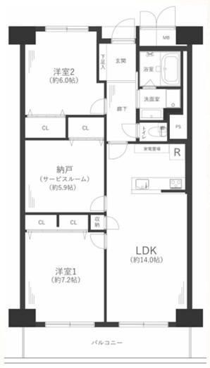 3LDK apartment in Miyakojima Ward, Osaka - Photo 1
