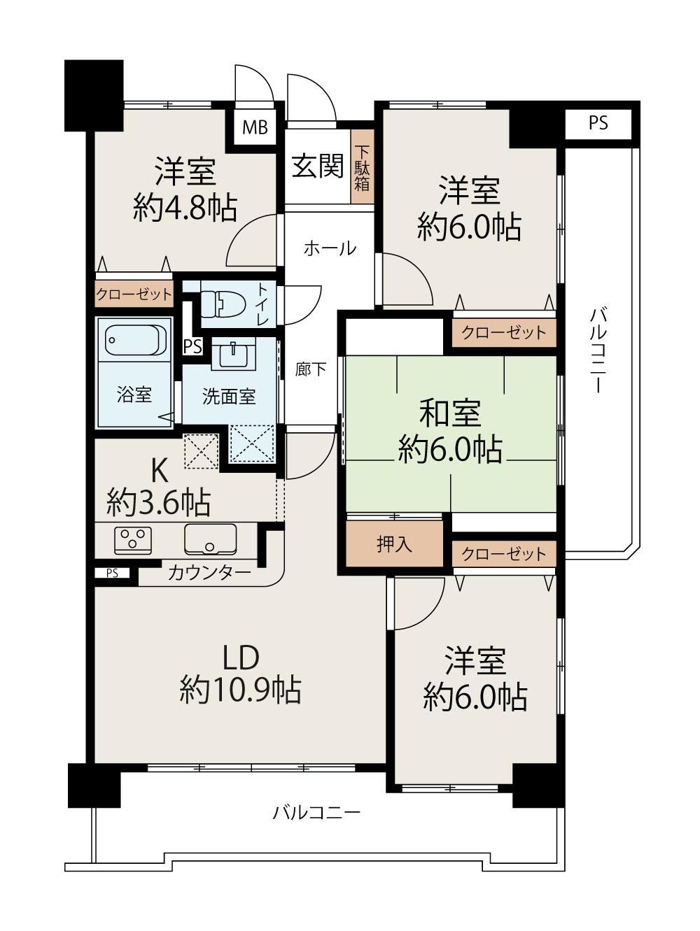 4LDK apartment in Owariasahi, Aichi - Photo 1