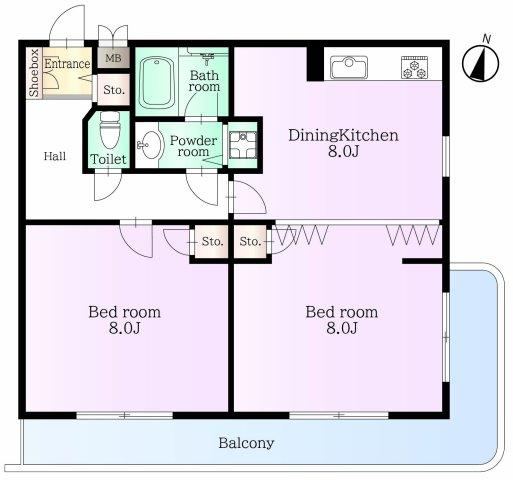 Top Floor 2DK Apartment in Aoi - Photo 1