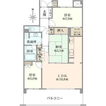 Spacious 3LDK Apartment in Akebono-cho - Photo 1