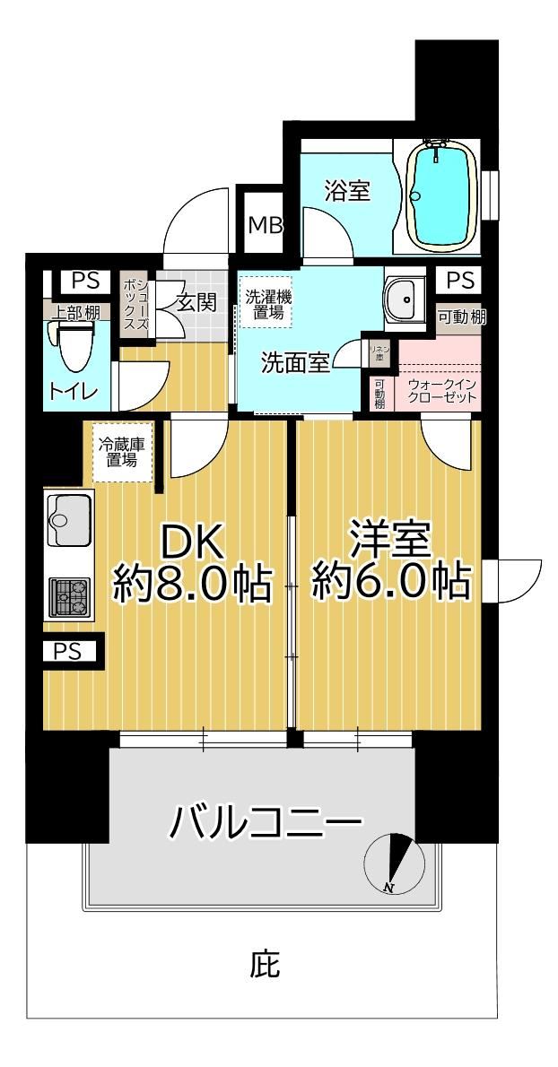 1DK apartment in Chuo Ward, Osaka - Photo 1