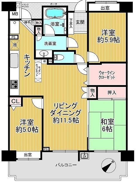 Spacious 3LDK Apartment with Recent Renovation - Photo 1