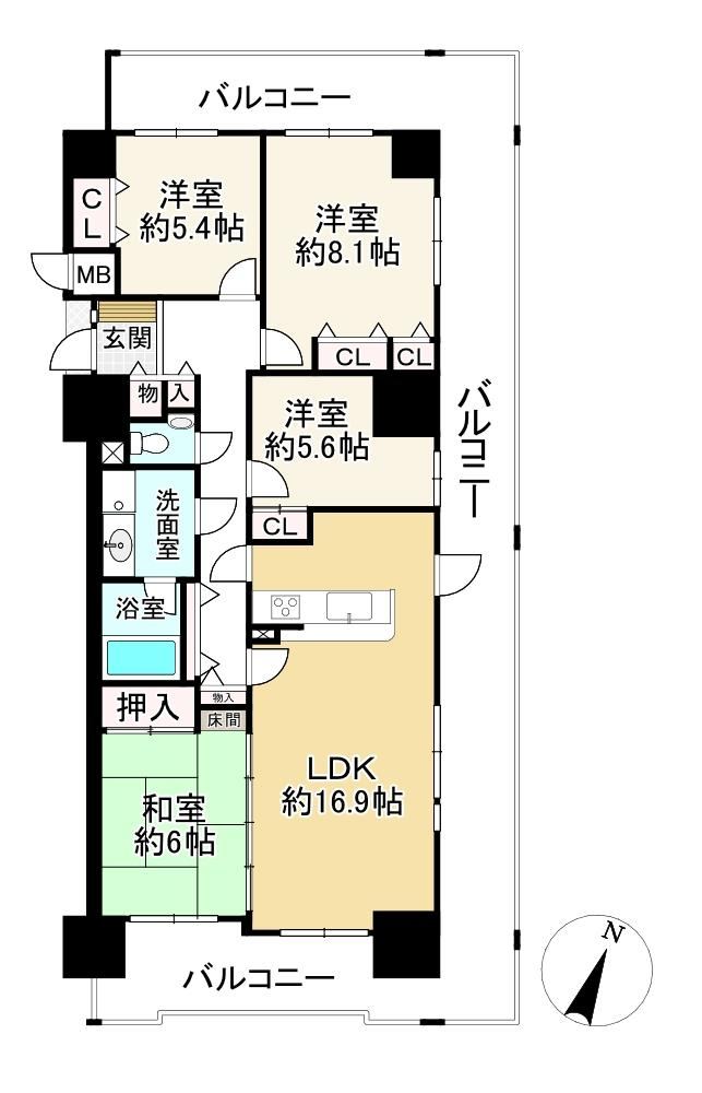 4LDK apartment in Nishi Ward, Fukuoka - Photo 1