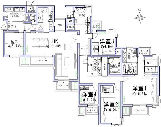 Spacious 5LDK Apartment by Sony Group - Photo 1