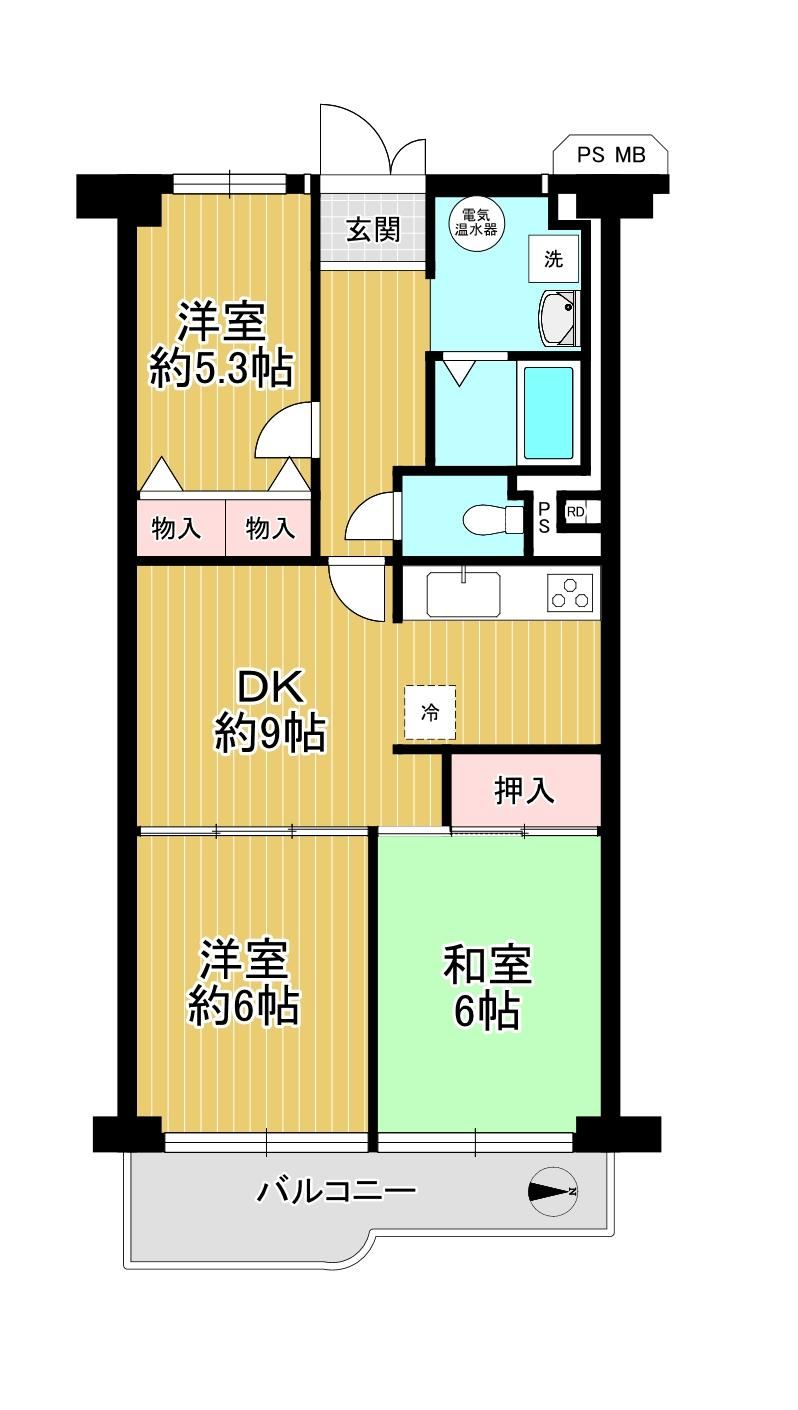 3LDK apartment in Amagasaki, Hyogo - Photo 1