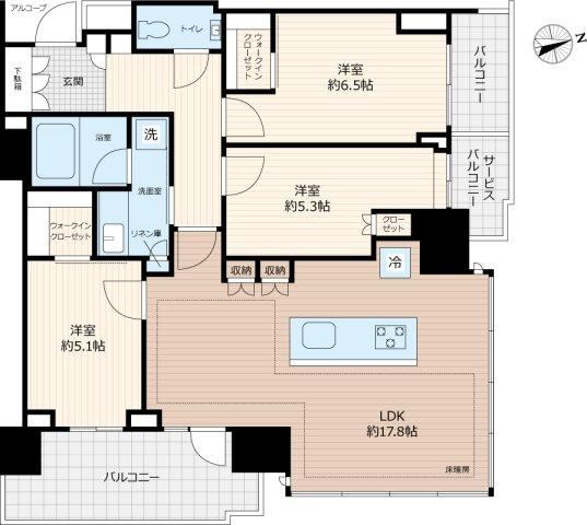 3LDK apartment in Minato Ward, Tokyo - Photo 1
