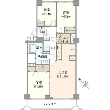 3LDK apartment in Abiko, Chiba - Photo 1
