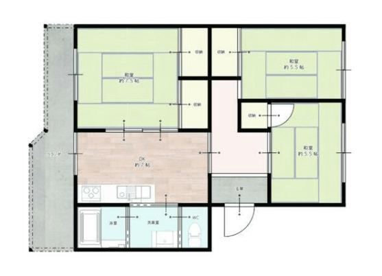 3DK apartment in Aoi Ward, Shizuoka - Photo 1
