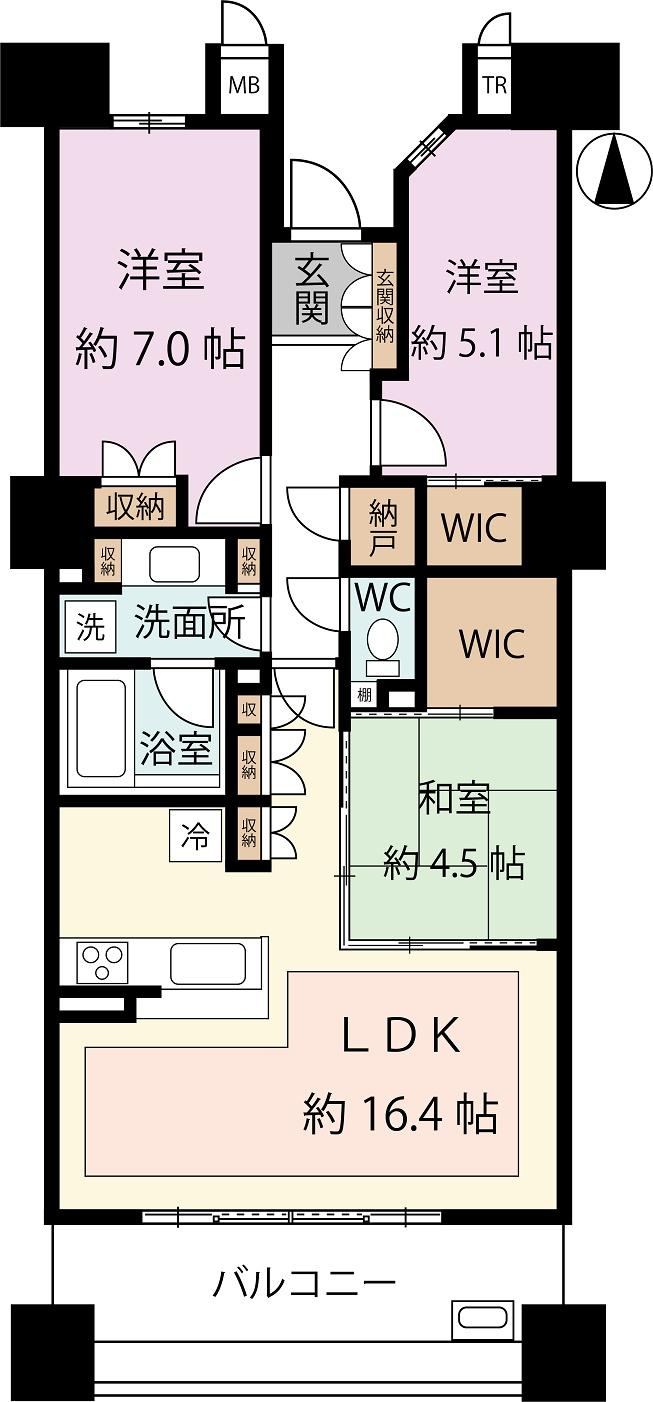 3LDK apartment in Higashi Ward, Nagoya, Aichi - Photo 1