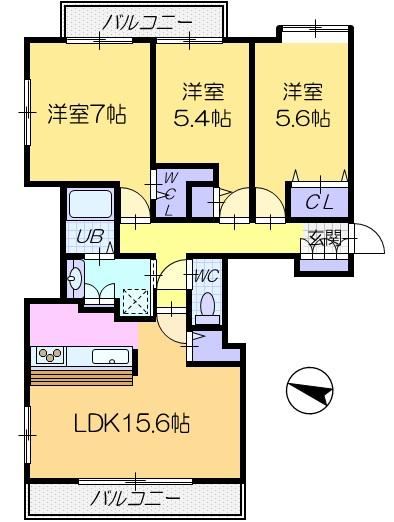 3LDK apartment in Kita Ward, Sapporo, Hokkaido - Photo 1