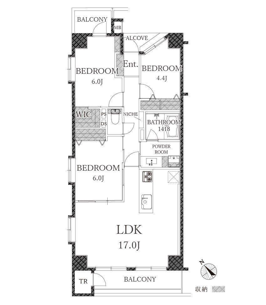 3LDK apartment in Naka Ward, Yokohama, Kanagawa - Photo 1