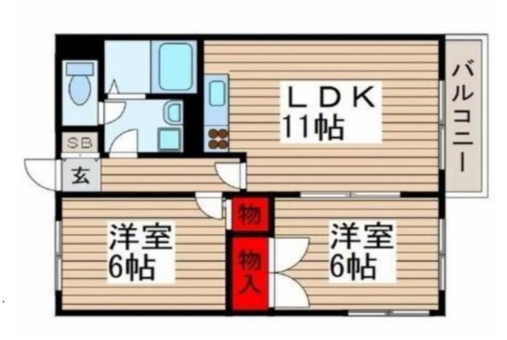 2LDK apartment in Matsudo, Chiba - Photo 1