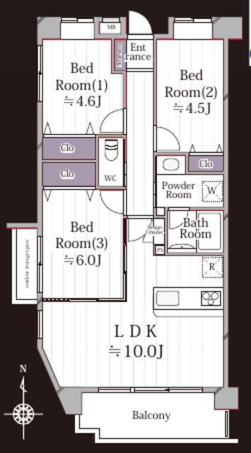 3LDK apartment in Matsudo, Chiba - Photo 1