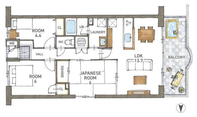 3LDK apartment in Otsu, Shiga - Photo 1