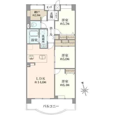 3LDK+S apartment in Chikusa Ward, Nagoya, Aichi - Photo 1
