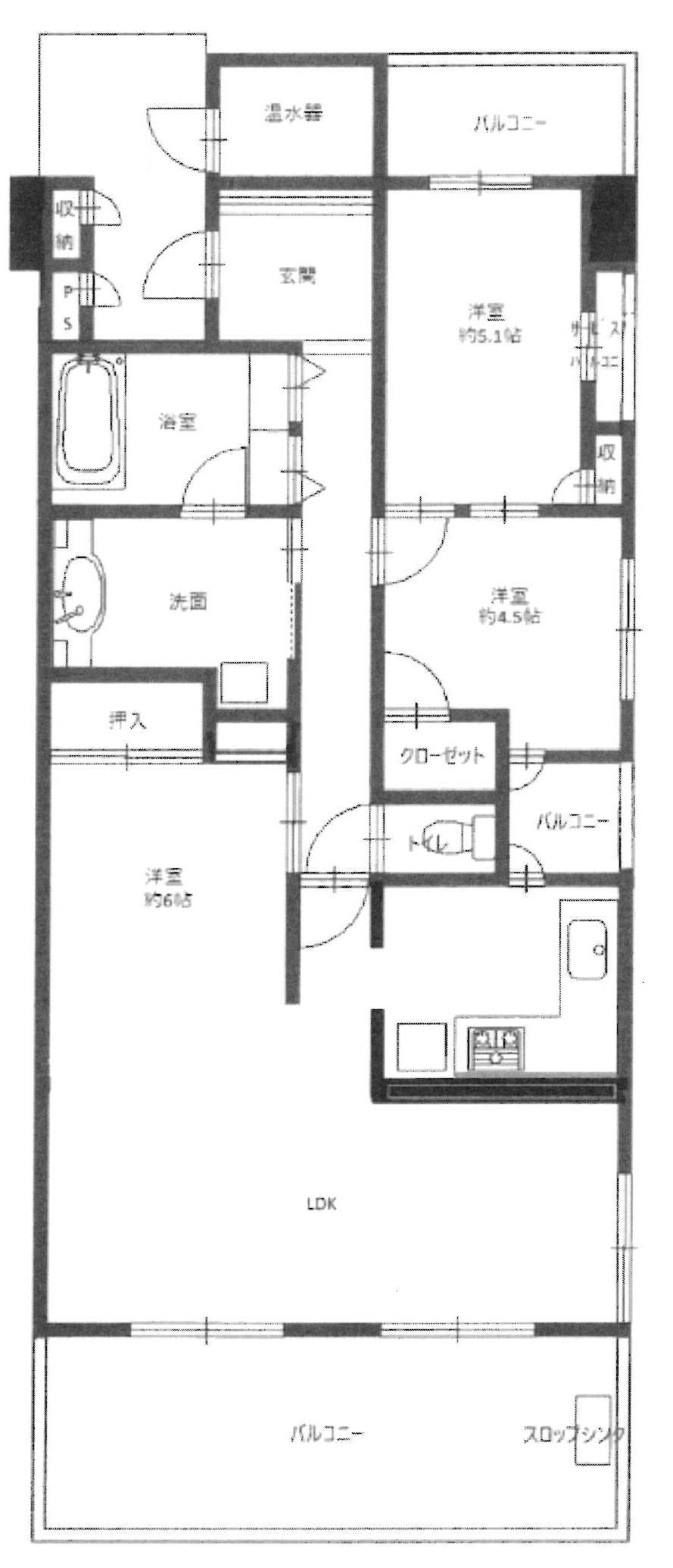 3LDK apartment in Osakasayama, Osaka - Photo 1