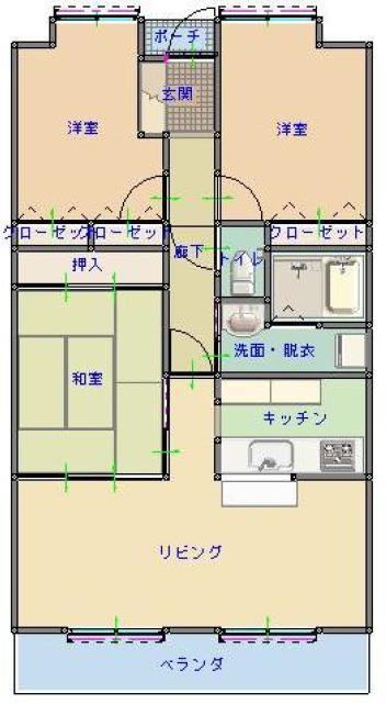 3LDK apartment in Kochi, Kochi - Photo 1