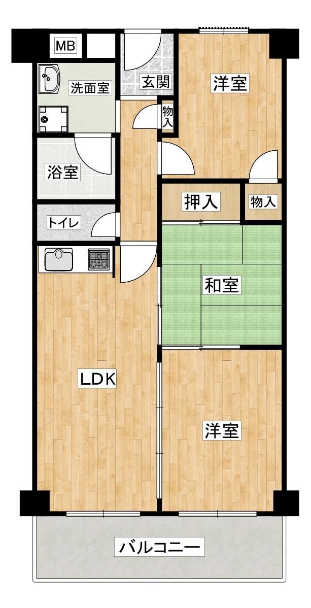 3LDK apartment in Moriguchi, Osaka - Photo 1